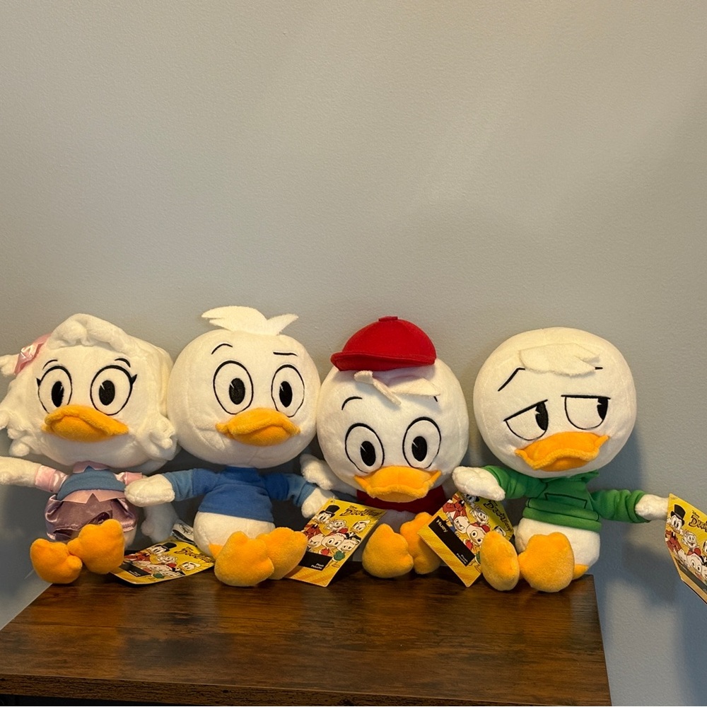 Disney DuckTales Plush Set Huey, Dewy, Louie, Webby NWT